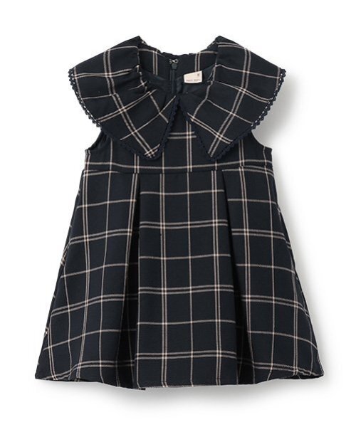 petit main(プティマイン)の「【リンク】ビッグ衿ジャンパースカート(キッズ)(ジャンパースカート・キッズ・ネイビー/ライトピンク・80cm/90cm/100cm/110cm/120cm/130cm)」の8枚目の写真