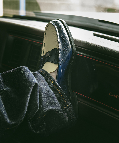 The Kenford Fineshoes】別注 Pinstripe Combi LoafersPIN STRIPE