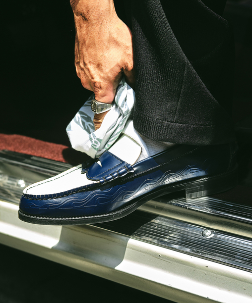 The Kenford Fineshoes】別注 Pinstripe Combi LoafersPIN STRIPE