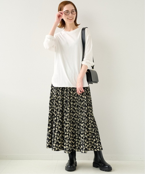 JOURNAL STANDARD relume(ジャーナルスタンダード レリューム)の「《追加3》USAコットンロングラウンドプルオーバー(Tシャツ/カットソー・レディース・ホワイト・FREE)」の2枚目の写真