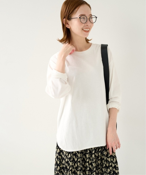 JOURNAL STANDARD relume(ジャーナルスタンダード レリューム)の「《追加3》USAコットンロングラウンドプルオーバー(Tシャツ/カットソー・レディース・ホワイト・FREE)」の4枚目の写真