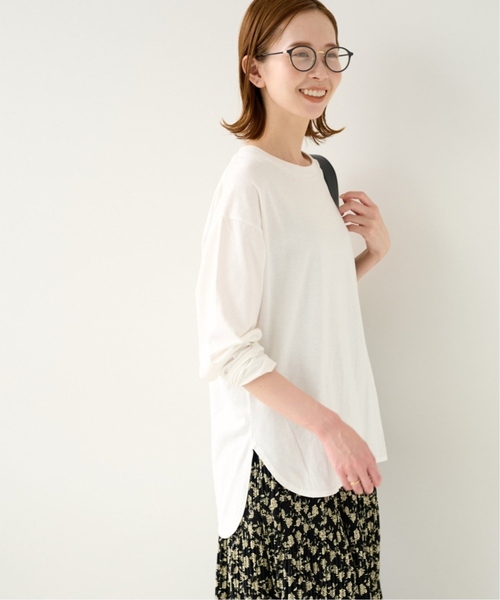 JOURNAL STANDARD relume(ジャーナルスタンダード レリューム)の「《追加3》USAコットンロングラウンドプルオーバー(Tシャツ/カットソー・レディース・ホワイト・FREE)」の6枚目の写真