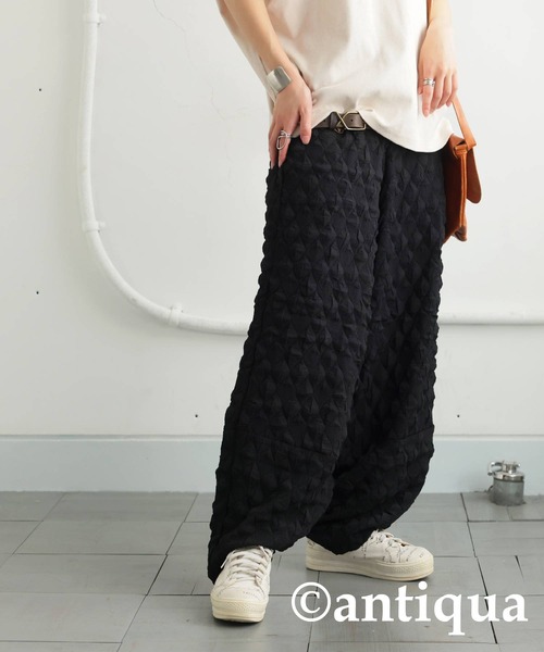 antiqua（アンティカ）の「ポップコーンパンツ（その他パンツ・レディース・ブラック・ONESIZE）」の4枚目の写真