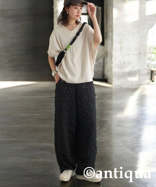 antiqua（アンティカ）の「ポップコーンパンツ（その他パンツ・レディース・ブラック・ONESIZE）」の6枚目の写真