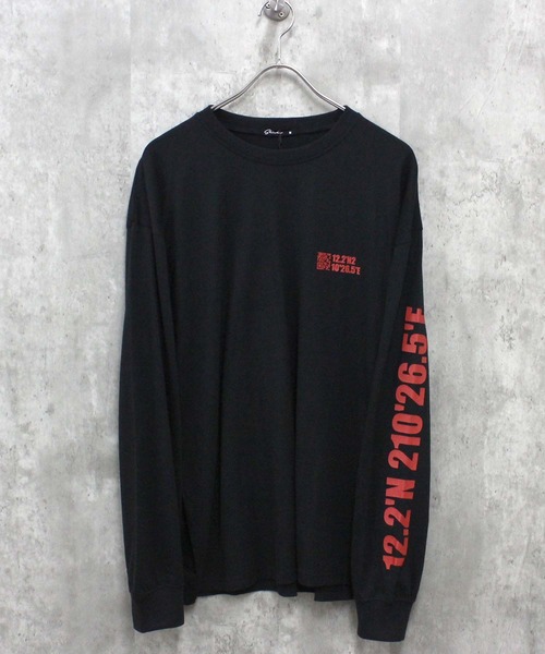 SHISKY(シスキー)の「プリント BIG 長袖Tシャツ(Tシャツ/カットソー・メンズ・ブラック/ホワイト系2/ホワイト系1/ホワイト系/グレー系1/ブラック系1/ネイビー系/ブルー/グレー系/杢グレー/ブラック系2/オフホワイト/ラベンダー/ネイビー/ミント/ベージュ/ブラック系・M/XL/L)」の8枚目の写真