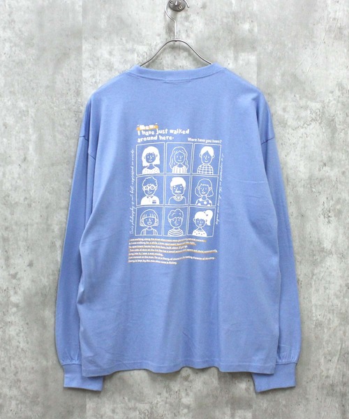 SHISKY(シスキー)の「プリント BIG 長袖Tシャツ(Tシャツ/カットソー・メンズ・ブラック/ホワイト系2/ホワイト系1/ホワイト系/グレー系1/ブラック系1/ネイビー系/ブルー/グレー系/杢グレー/ブラック系2/オフホワイト/ラベンダー/ネイビー/ミント/ベージュ/ブラック系・M/XL/L)」の15枚目の写真