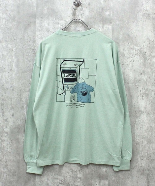 SHISKY(シスキー)の「プリント BIG 長袖Tシャツ(Tシャツ/カットソー・メンズ・ブラック/ホワイト系2/ホワイト系1/ホワイト系/グレー系1/ブラック系1/ネイビー系/ブルー/グレー系/杢グレー/ブラック系2/オフホワイト/ラベンダー/ネイビー/ミント/ベージュ/ブラック系・M/XL/L)」の13枚目の写真