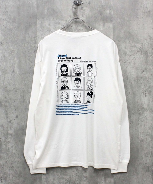 SHISKY(シスキー)の「プリント BIG 長袖Tシャツ(Tシャツ/カットソー・メンズ・ブラック/ホワイト系2/ホワイト系1/ホワイト系/グレー系1/ブラック系1/ネイビー系/ブルー/グレー系/杢グレー/ブラック系2/オフホワイト/ラベンダー/ネイビー/ミント/ベージュ/ブラック系・M/XL/L)」の19枚目の写真