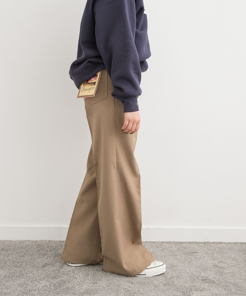 Wrangler（ラングラー）の「Wrangler　ランチャーワイドパンツ（その他パンツ・レディース・グレー/ブラック/ベージュ・X-SMALL/SMALL）」の4枚目の写真