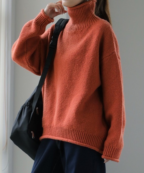 鹿のこ」タートルニット（ニット/セーター）｜HUG.U（ハグユー）の  