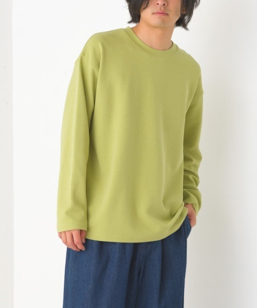 OMNES(オムネス)の「メンズリップルダブルフェイス長袖Tシャツ(Tシャツ/カットソー・メンズ・グレー/ブルー/ライトカーキ/ブラック/ホワイト・MEDIUM/LARGE)」の4枚目の写真