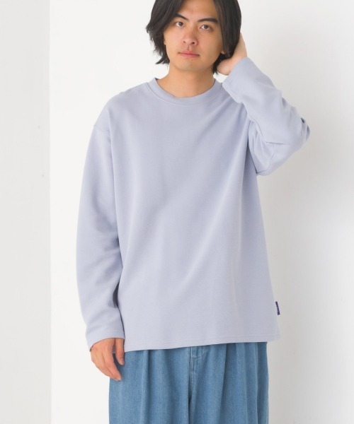 OMNES(オムネス)の「メンズリップルダブルフェイス長袖Tシャツ(Tシャツ/カットソー・メンズ・グレー/ブルー/ライトカーキ/ブラック/ホワイト・MEDIUM/LARGE)」の20枚目の写真