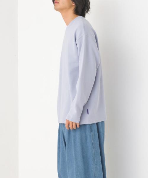 OMNES(オムネス)の「メンズリップルダブルフェイス長袖Tシャツ(Tシャツ/カットソー・メンズ・グレー/ブルー/ライトカーキ/ブラック/ホワイト・MEDIUM/LARGE)」の21枚目の写真