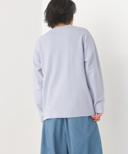 OMNES(オムネス)の「メンズリップルダブルフェイス長袖Tシャツ(Tシャツ/カットソー・メンズ・グレー/ブルー/ライトカーキ/ブラック/ホワイト・MEDIUM/LARGE)」の22枚目の写真