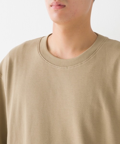 OMNES(オムネス)の「メンズリップルダブルフェイス長袖Tシャツ(Tシャツ/カットソー・メンズ・グレー/ブルー/ライトカーキ/ブラック/ホワイト・MEDIUM/LARGE)」の13枚目の写真