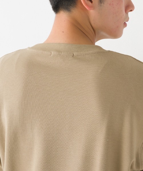 OMNES(オムネス)の「メンズリップルダブルフェイス長袖Tシャツ(Tシャツ/カットソー・メンズ・グレー/ブルー/ライトカーキ/ブラック/ホワイト・MEDIUM/LARGE)」の16枚目の写真