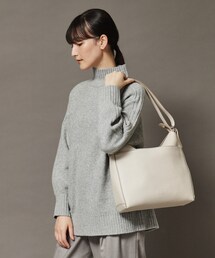 美品✨ヒロフ HIROFU ショルダーバッグ プリマ シボ革 ベージュ HIROFU 