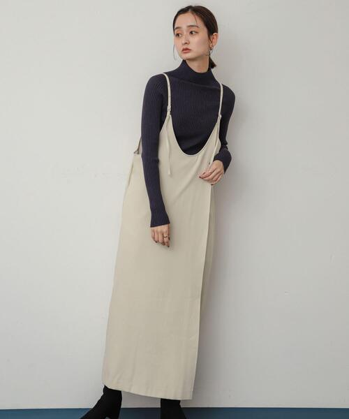 SENSE OF PLACE by URBAN RESEARCH（センスオブプレイスバイアーバンリサーチ）の「プリーツキャミワンピース（ワンピース・レディース・チャコールグレー/ブラック/ライトベージュ・ONE/S）」の16枚目の写真