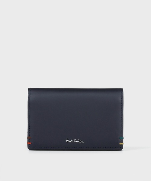 【美品】Paul Smith ポールスミス　名刺入れ　ネイビー 純正紙袋付き】ポールスミス Paul Smith カードケース 名刺入れ