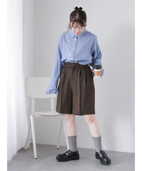 ehka sopo（エヘカソポ）の「グルカハーフパンツ（その他パンツ・レディース・ダークブラウン/ベージュ/グレー・F）」の5枚目の写真