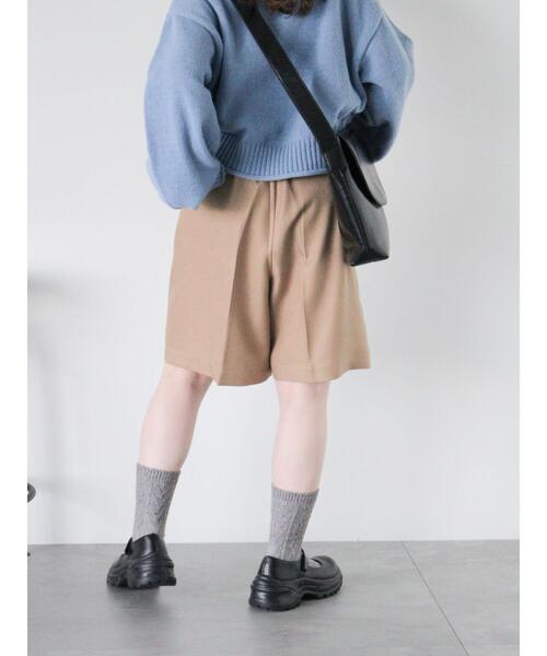 ehka sopo（エヘカソポ）の「グルカハーフパンツ（その他パンツ・レディース・ダークブラウン/ベージュ/グレー・F）」の22枚目の写真