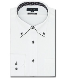 TAKA-Q（タカキュー）の「【ストレッチ ノーアイロン 吸水速乾】タカキュー ボタンダウン ビジネスドレス 長袖ニットシャツ（ビジネスシャツ・メンズ）」