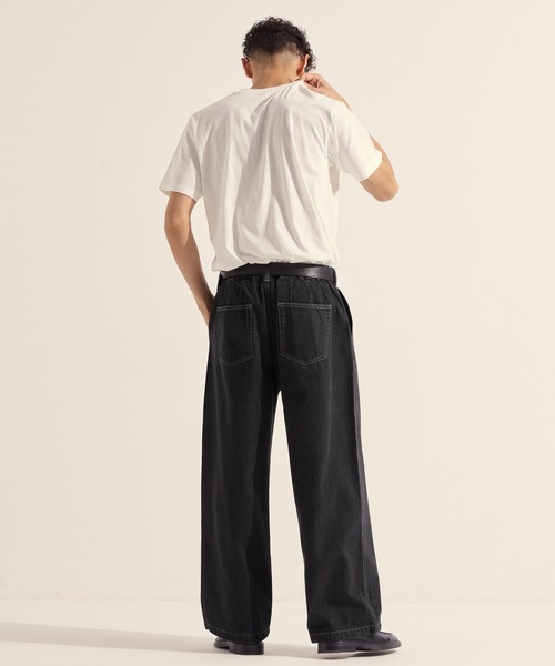 coca(coca)(コカ)の「ツータックワイドパンツ(デニムパンツ・メンズ・ブラック/チャコール/インディゴブルー・XL/L/M)」の6枚目の写真