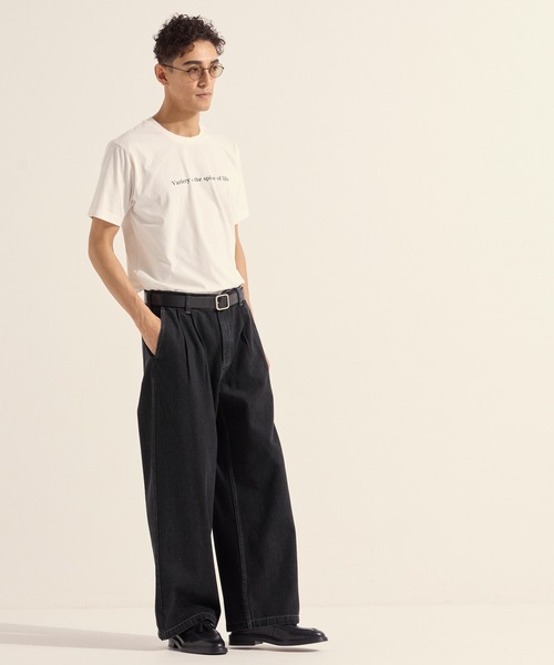 coca(coca)(コカ)の「ツータックワイドパンツ(デニムパンツ・メンズ・ブラック/チャコール/インディゴブルー・XL/L/M)」の9枚目の写真