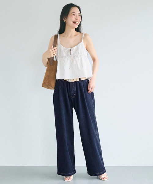 coca(coca)(コカ)の「ツータックワイドパンツ(デニムパンツ・メンズ・ブラック/チャコール/インディゴブルー・XL/L/M)」の10枚目の写真