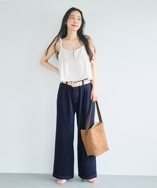coca(coca)(コカ)の「ツータックワイドパンツ(デニムパンツ・メンズ・ブラック/チャコール/インディゴブルー・XL/L/M)」の12枚目の写真