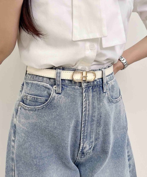 INGNI（イング）の「TOP式リバーシブルベルト（ベルト・レディース・アイボリー/ブラック・ONE SIZE）」の6枚目の写真