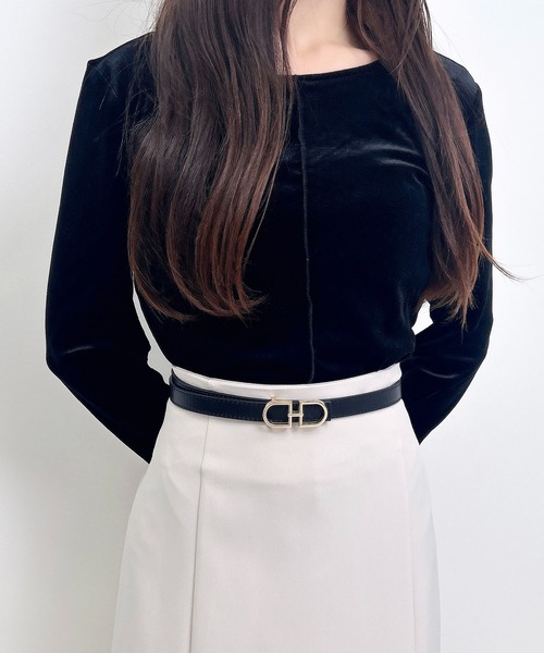 INGNI（イング）の「TOP式リバーシブルベルト（ベルト・レディース・アイボリー/ブラック・ONE SIZE）」の12枚目の写真