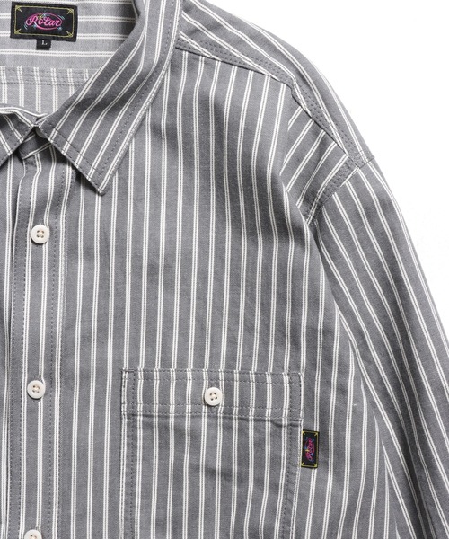 ROTAR(ローター)の「Stripe Work Shirt(シャツ/ブラウス・メンズ・グレー系その他/ホワイト系その他・MEDIUM/LARGE/X-LARGE)」の13枚目の写真