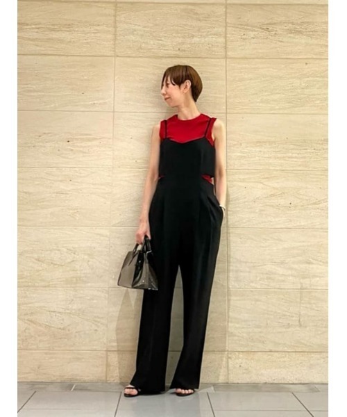 セール】ストレッチトロサロペットパンツ（サロペット