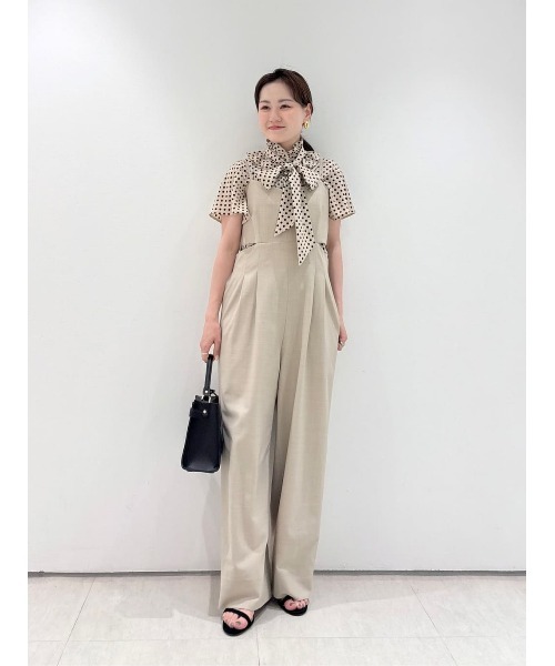ストレッチトロサロペットパンツ アルアバイル ストレッチトロサロペットパンツ|allureville OFFICIAL SITE