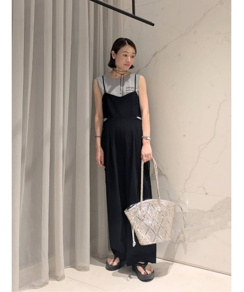 セール】ストレッチトロサロペットパンツ（サロペット
