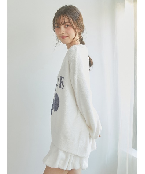 gelato pique（ジェラートピケ）の「エアモコチェリージャガードバルーンショートパンツ（ルームウェア/パジャマ・レディース・オフホワイト/ネイビー・FREE）」の9枚目の写真