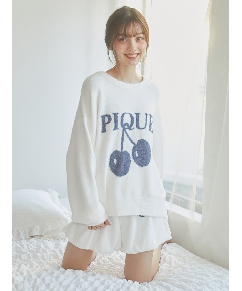 ジェラートピケ❤︎エアモコハートジャガードプルオーバー＆ショートパンツ2点セット ジェラートピケ エアモコハートジャガードプルオーバー&ショート