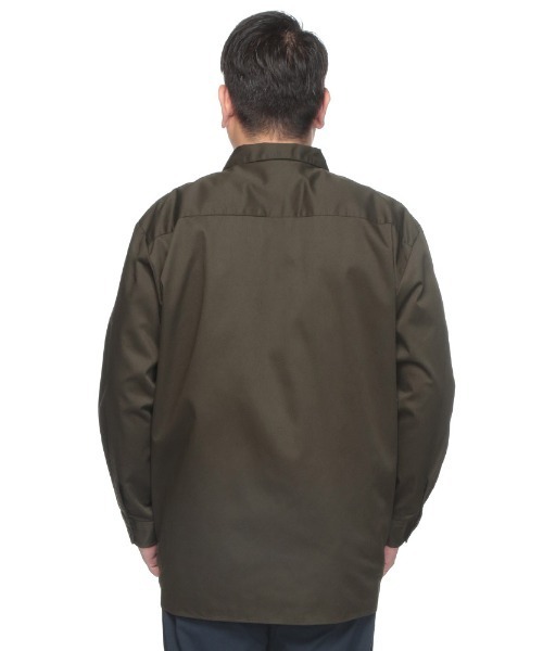 Dickies(ディッキーズ)の「GENUINE Dickies (ジェニュインディッキーズ) 無地 フラップポケット ツイルワークシャツ 51600020(シャツ/ブラウス・メンズ・ブラック/カーキ・3L/4L/5L)」の14枚目の写真