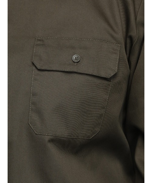 Dickies(ディッキーズ)の「GENUINE Dickies (ジェニュインディッキーズ) 無地 フラップポケット ツイルワークシャツ 51600020(シャツ/ブラウス・メンズ・ブラック/カーキ・3L/4L/5L)」の16枚目の写真