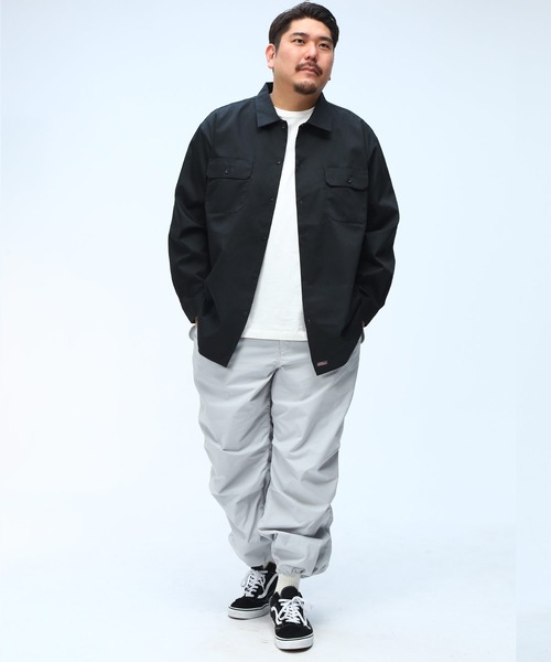 Dickies(ディッキーズ)の「GENUINE Dickies (ジェニュインディッキーズ) 無地 フラップポケット ツイルワークシャツ 51600020(シャツ/ブラウス・メンズ・ブラック/カーキ・3L/4L/5L)」の5枚目の写真