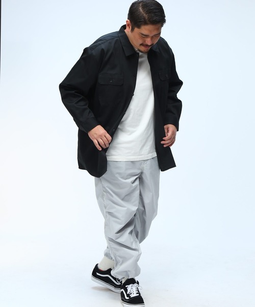 Dickies(ディッキーズ)の「GENUINE Dickies (ジェニュインディッキーズ) 無地 フラップポケット ツイルワークシャツ 51600020(シャツ/ブラウス・メンズ・ブラック/カーキ・3L/4L/5L)」の6枚目の写真