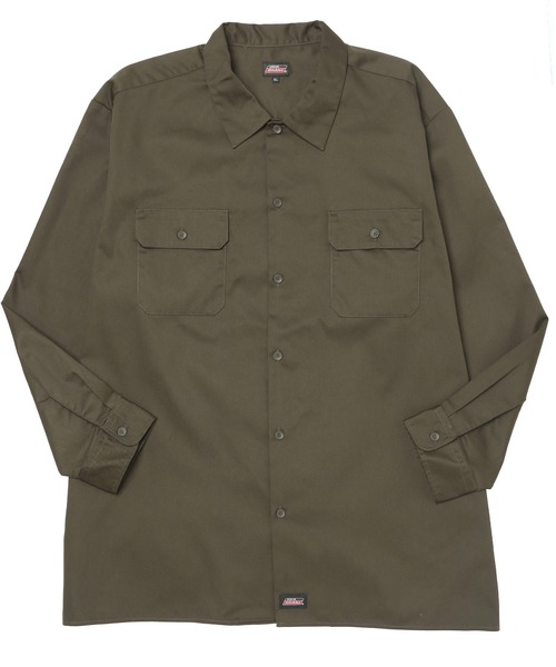 Dickies(ディッキーズ)の「GENUINE Dickies (ジェニュインディッキーズ) 無地 フラップポケット ツイルワークシャツ 51600020(シャツ/ブラウス・メンズ・ブラック/カーキ・3L/4L/5L)」の12枚目の写真