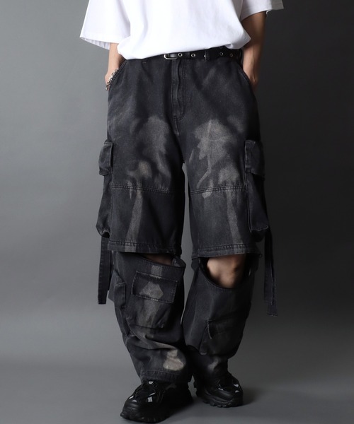 SUAVELE - トロミドレープ　イージーカーゴパンツ　【上品カーゴ】　黒 2023新作 トレンド レディース カーゴパンツ イージー ズボン