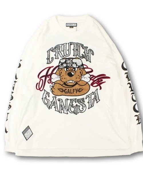 GALFY（ガルフィー）の「GALFY（ガルフィー）チカーノがるTee/トライバル柄袖プリントロンT メンズ レディース/長袖Tシャツ（Tシャツ/カットソー・メンズ・ホワイト/オレンジ/ブラック・LL/L）」の22枚目の写真
