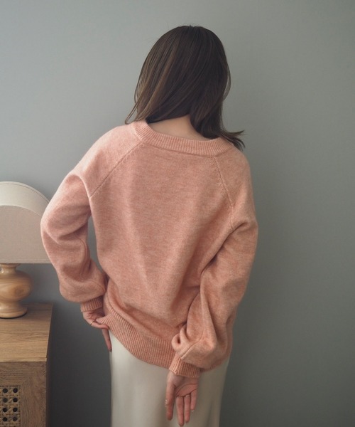 LAULEN(ローレン)の「v neck knit pullover /Vネック 長袖 ニット プルオーバー(ニット/セーター・レディース・ピンク/ブラック/アイボリー/レッド・FREE)」の6枚目の写真