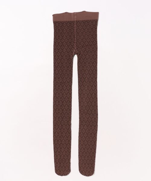 IMARI（イマリ）の「【 IMARI / イマリ 】 レトロ ジャガード フラワー タイツ #（タイツ/ストッキング・レディース・ブラック/ブラウン/パープル/ブルー/グレー・FREE）」の9枚目の写真