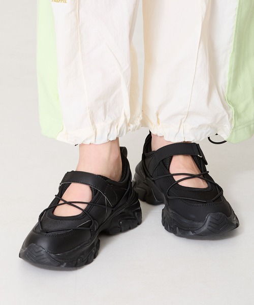 ORiental TRaffic(オリエンタルトラフィック)の「チューブストラップデザインベルトスニーカー/OT3751(スニーカー・レディース・シルバー/ピンク/ブラック・41/39/40/35/36/37/38)」の19枚目の写真