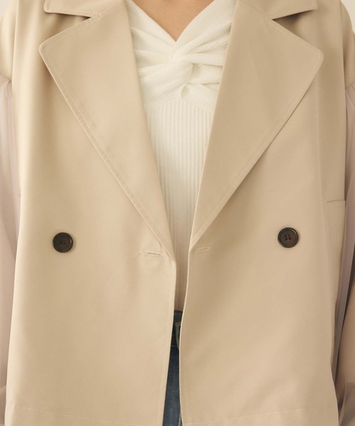 fifth（フィフス）の「チュール袖ショートトレンチ（その他アウター・レディース・ネイビー/ベージュ・M）」の13枚目の写真