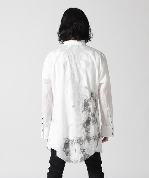 KMRii（ケムリ）の「KMRii/ケムリ/別注Stand Collar Layer Shirt（シャツ/ブラウス・メンズ・ブラック/ホワイト・1/2/3）」の7枚目の写真